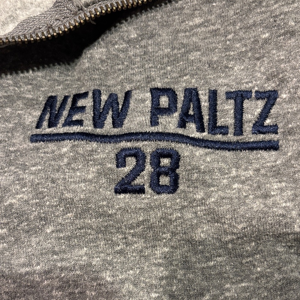 League Heather Gray Zip-Up Men's Sweater - Picture 3 of 3